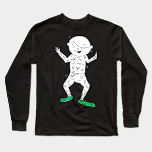 Cute Boy Dancing in Pajamas Long Sleeve T-Shirt